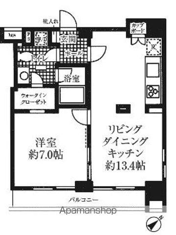 HF銀座レジデンス(1LDK/12階)の間取り写真