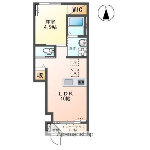 リバティコート H&MⅢ(1LDK/1階)の間取り写真