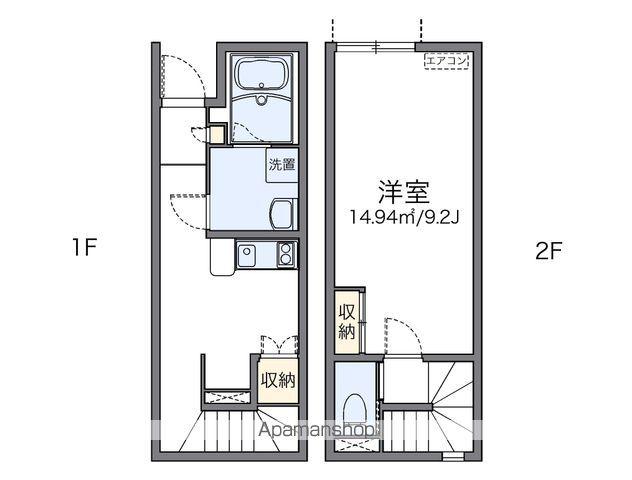 レオネクストウェルハイム南大塚(1K/1階)の間取り写真