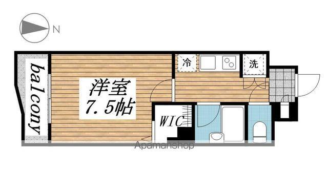 プロフ小石川後楽園(1K/4階)の間取り写真