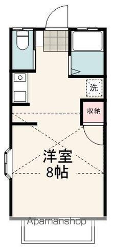 フェリウス東千代田Ⅲ(1K/2階)の間取り写真