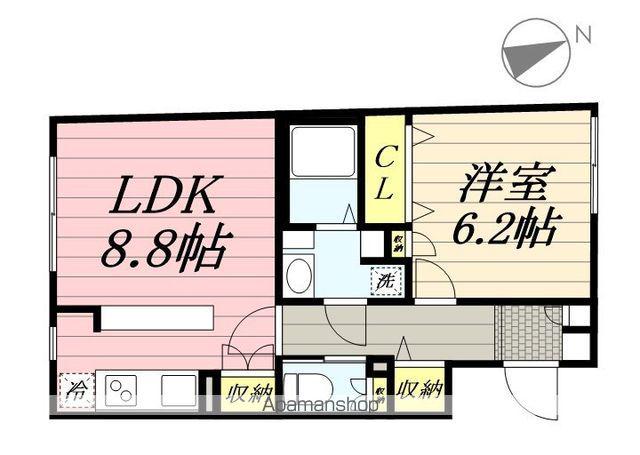 PASEO四谷三丁目(1LDK/4階)の間取り写真