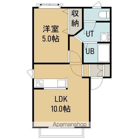 ノースクレストN(1LDK/1階)の間取り写真