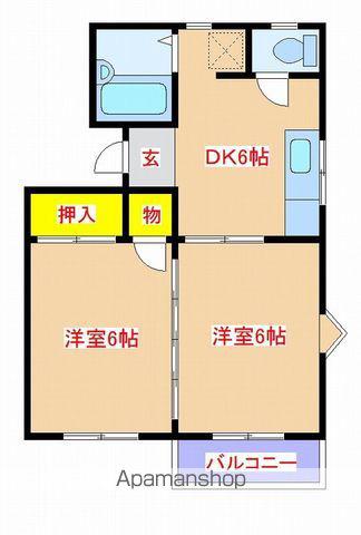 フレグランス住吉(2DK/2階)の間取り写真