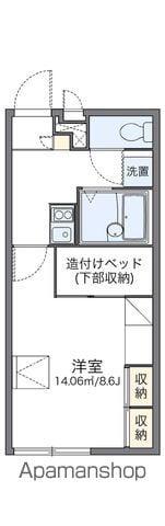 レオパレス北平野(1K/1階)の間取り写真