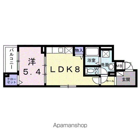 モンテリザイア紀和(1LDK/2階)の間取り写真