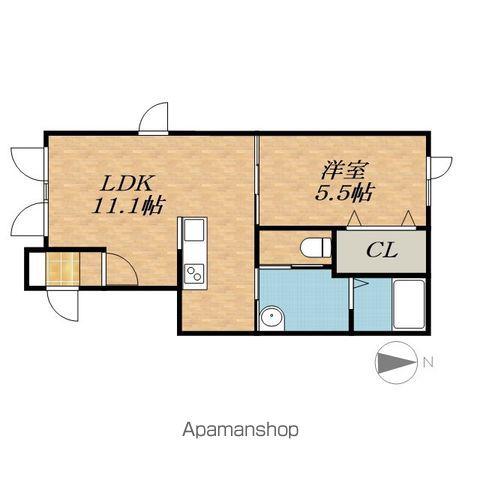 ユーフォリアⅡ(1LDK/2階)の間取り写真