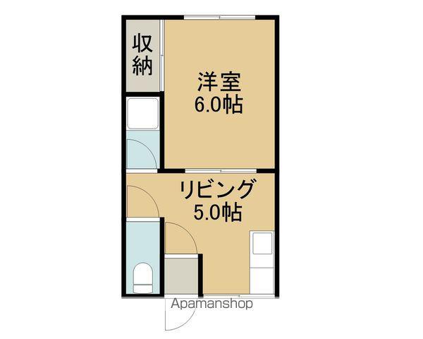 ハイムはちまん(1DK/2階)の間取り写真