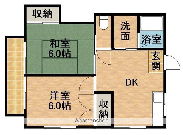 ハイツクレマツⅡ(2K/2階)の間取り写真
