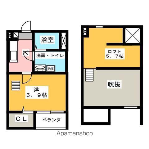 クレール ラ ハウト (1K/1階)の間取り写真