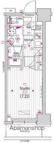 グランド・ガーラ横浜新子安(1K/10階)の間取り写真