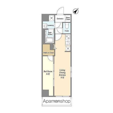 グランカーサ西葛西(1LDK/6階)の間取り写真