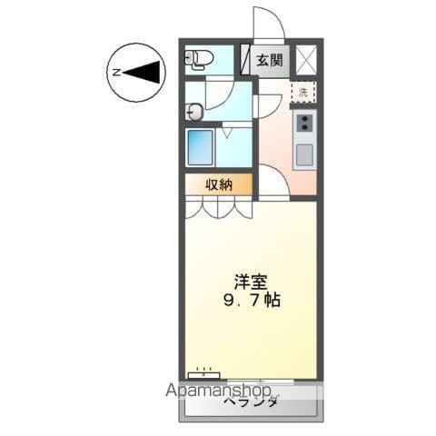 イースト・リバー(1K/1階)の間取り写真