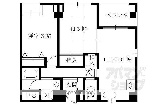 メゾンアルマ(2LDK/5階)の間取り写真
