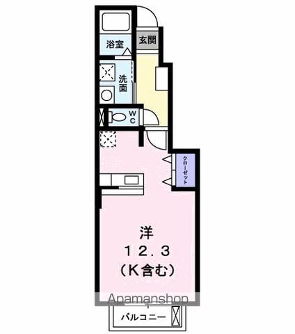 アンジュコリーヌ(ワンルーム/1階)の間取り写真