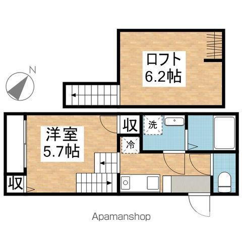 SQUARE千種(1K/2階)の間取り写真
