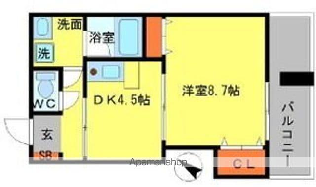 フローラ・ムラタハイツ(1DK/3階)の間取り写真