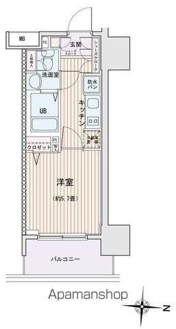 エスティメゾン錦糸町2(1K/2階)の間取り写真