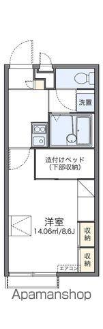 レオパレス近江八幡Ⅱ(1K/2階)の間取り写真