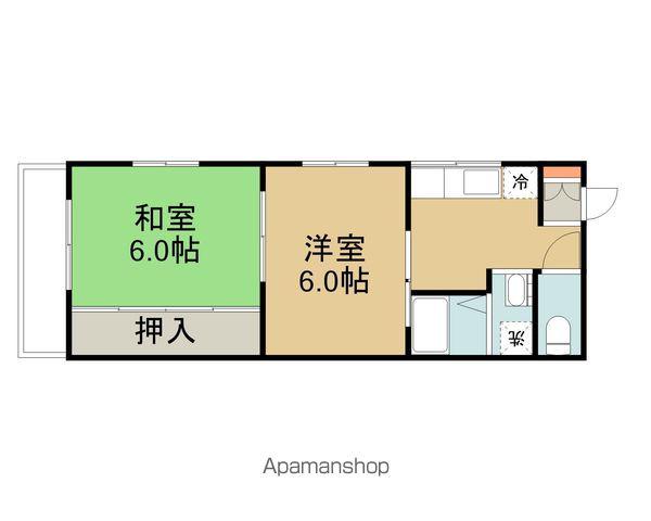 メゾン敏(2K/3階)の間取り写真