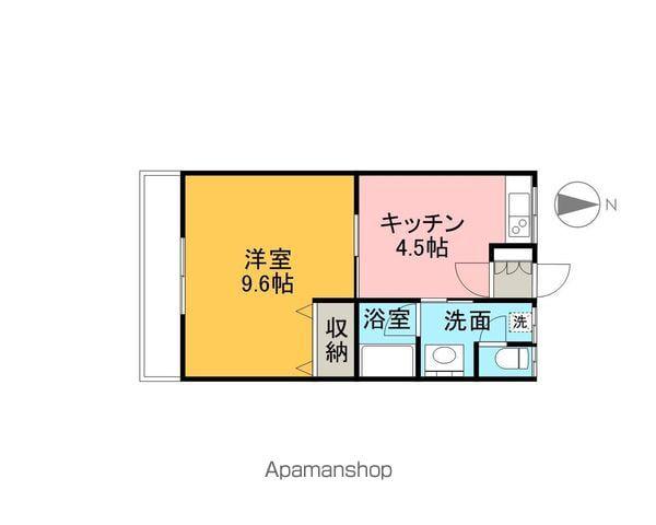 Mハイツ外山(1K/2階)の間取り写真
