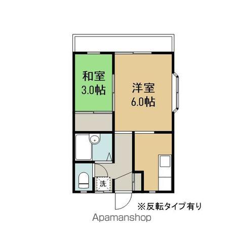 南矢幅駅前ハイツ(1K/2階)の間取り写真