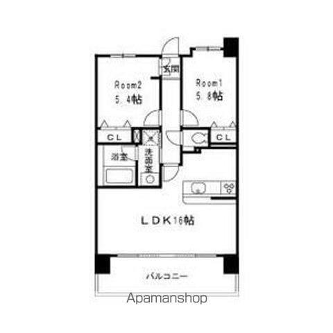 トレス・アコルデ(1SLDK/11階)の間取り写真