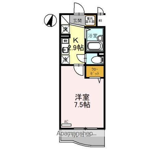 アースマーシマンション(1K/2階)の間取り写真