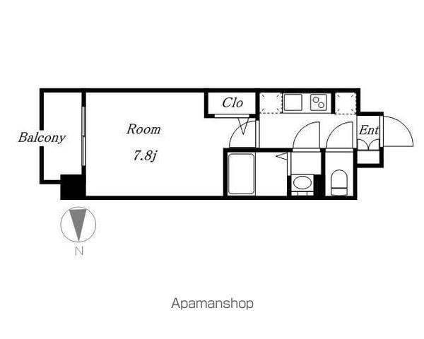 メイクスデザイン上前津(1K/3階)の間取り写真
