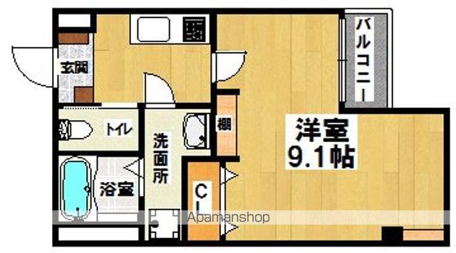 エヌエムキャラントサンク サウス(1K/2階)の間取り写真