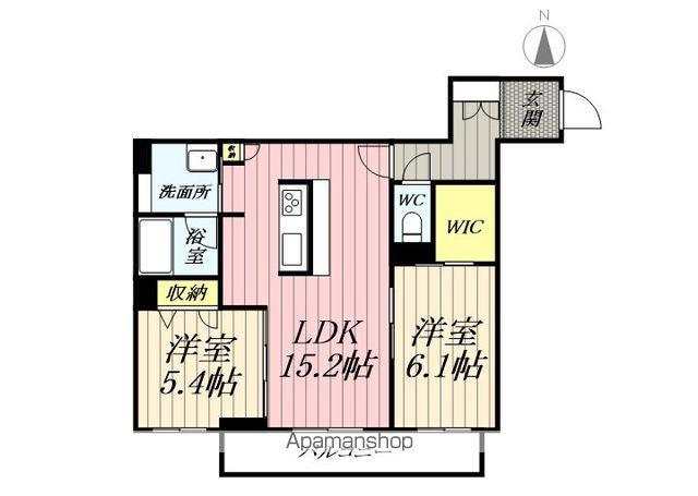 シャンドラ(2LDK/2階)の間取り写真