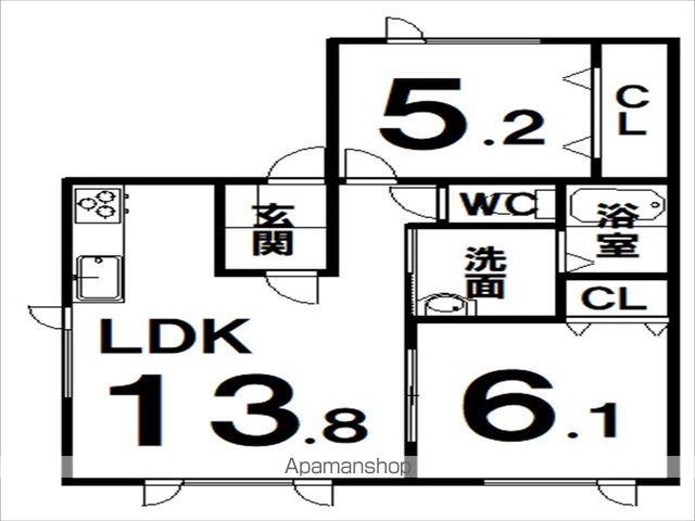 エーコーエピオンⅢ(2LDK/2階)の間取り写真