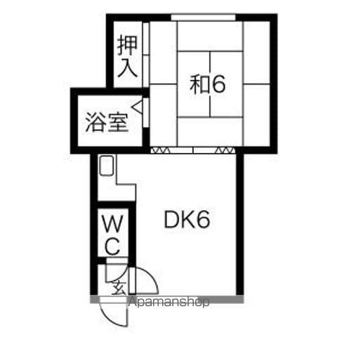 コーポ清和(1DK/2階)の間取り写真