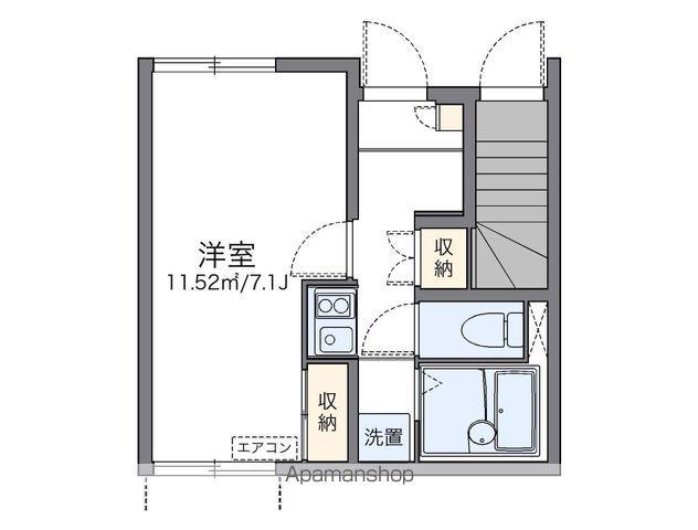 レオネクストフォレストT&T(1K/1階)の間取り写真