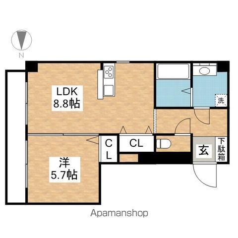 JU・JU(1LDK/3階)の間取り写真