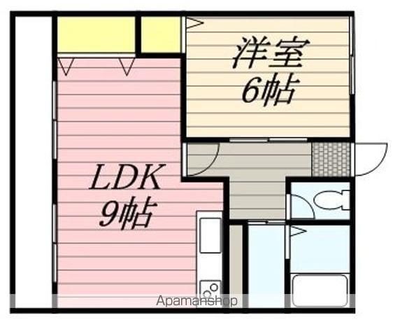 大野ビル(1LDK/4階)の間取り写真