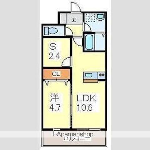 グランシルク(1SLDK/4階)の間取り写真