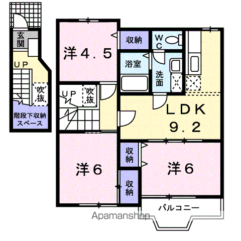 サニ-コート波木Ⅱ(3LDK/2階)の間取り写真