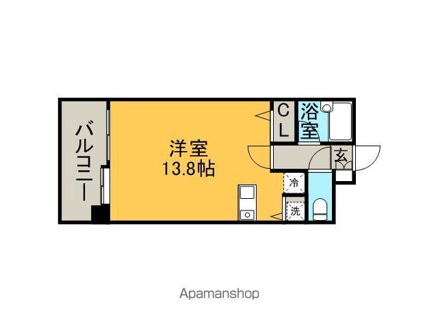 サンセーヌ大名(ワンルーム/8階)の間取り写真