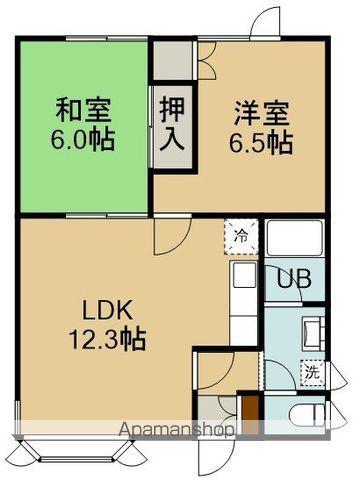 コーポ藤1号(2LDK/1階)の間取り写真