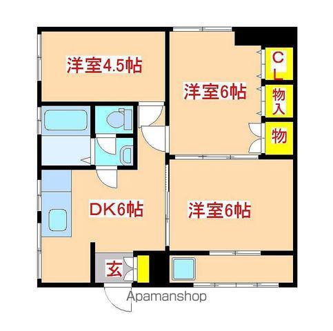 日豊本線 姶良駅 徒歩19分 1階建 築48年(3DK)の間取り写真