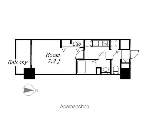 プレサンス名古屋グロウ(1K/4階)の間取り写真