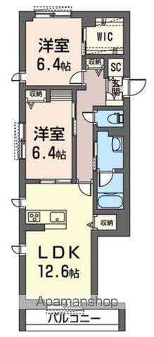 クレファヴォーレ(2LDK/3階)の間取り写真