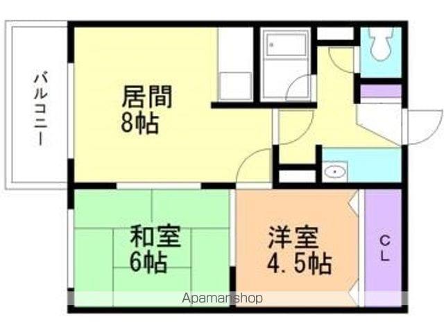 タウンハウス平岸(2LDK/3階)の間取り写真