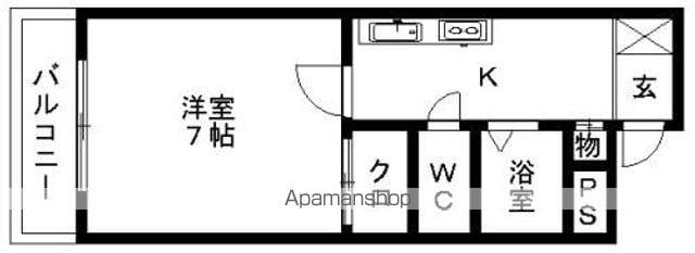 千徳マンション・ヴィラ浄行寺(1K/6階)の間取り写真