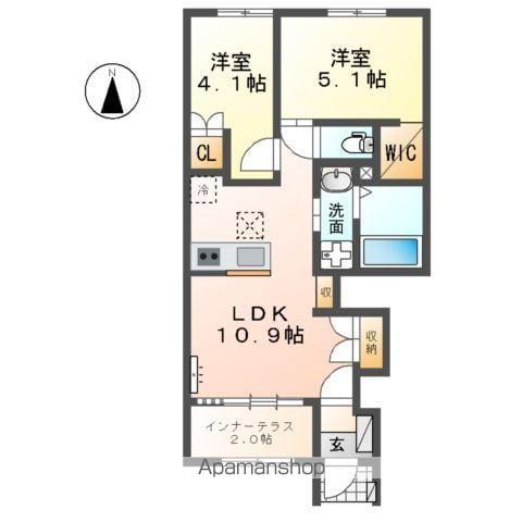 アーバンテラス(2LDK/1階)の間取り写真