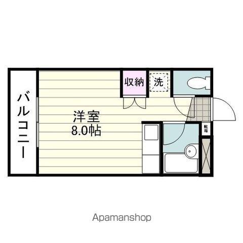 上之園フラッツ(ワンルーム/2階)の間取り写真