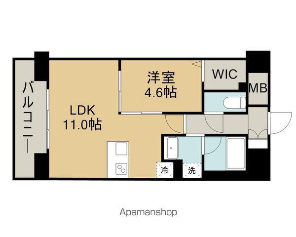 NAVIGLIO PALAZZO(1LDK/9階)の間取り写真