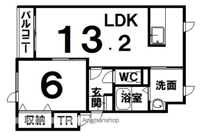 ノースフォレスト(1LDK/2階)の間取り写真