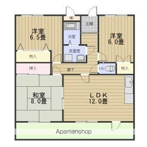 ファミーユ庄南(3LDK/2階)の間取り写真